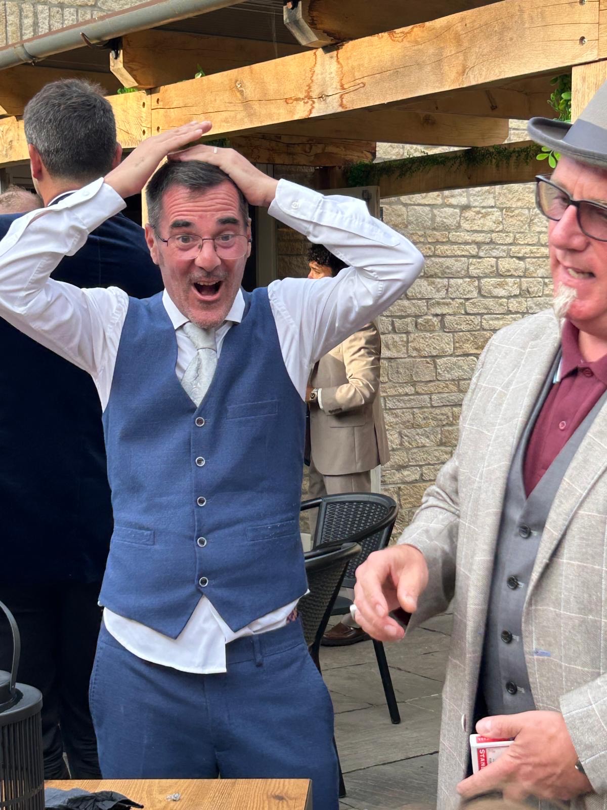 Roy at wedding